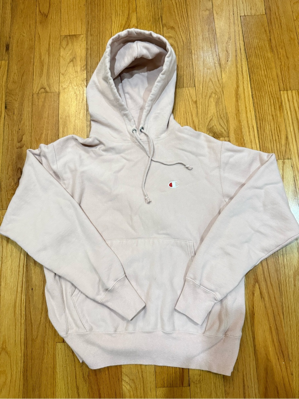Champion Light Pink Hoodie with Small Logo